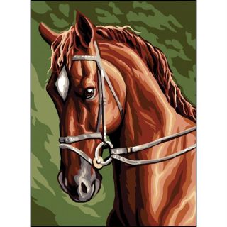 Stallion Horse Printed Canvas Tapestry Needlepoint Kits