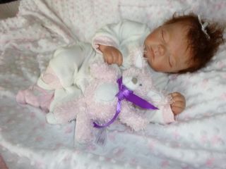 Beautiful Sleeping Reborn Baby Gir Doll Sold Out Ashton by Tamie Yarie RARE