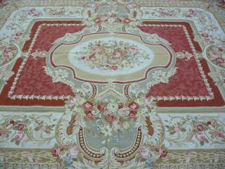 8'x10' Handmade French Aubusson Design Wool Needlepoint Area Rug Brand New
