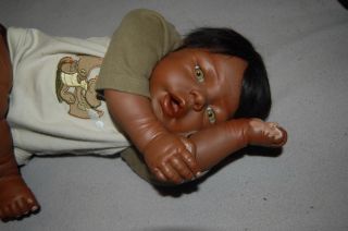 Gorgeous Realistic Black AA Newborn Baby Boy 19" 6 5 lbs Anatomically Correct