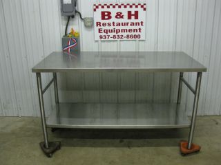 60" x 30" Stainless Steel Heavy Duty Work Table 5' x 2 1 2'