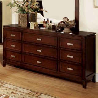 Odessa Solid Wood Brown Cherry Finish Bedroom Dresser
