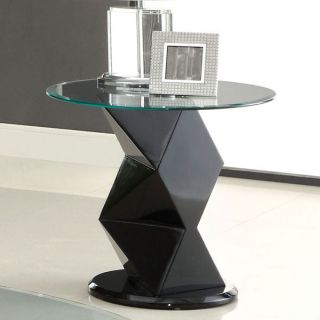 Marius Contemporary Style Lacquer Finish End Table