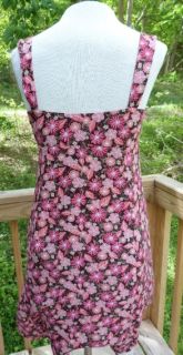 Ann Taylor Loft Petites Floral Rayon Sun Dress Sz 4 P Empire Waist Fully Lined