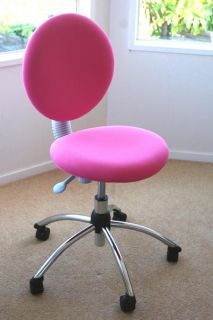 New Art Deco Gas Lift Swivel Chair in Pink