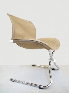 Folding Rocking Swivel Chair Leather «Faltschwinger» by Simon Desata COR 1980s