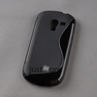 New Black Soft TPU s Line Wave Design Cover Case for Samsung Galaxy Exhibit T599