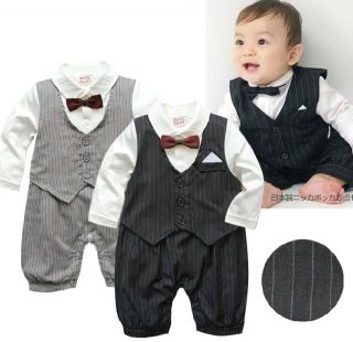 Baby Boy Suit Clothes Christmas Gift Formal Tuxedo Christening Weddig Party S