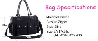 Latest OL Ladies Totes Canvas Shoulder Handbags Casual Bag Multi Pockets Purses