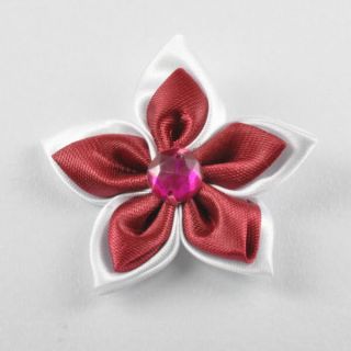 20pcs 100pcs Satin Ribbon Fashion Flower Appliques 4 Colours K8055