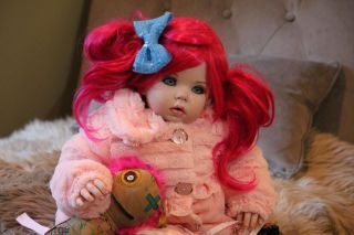Punk Toddler*Goth*Punk*Fantasy*Pink hair*Big blue eyes*Tibby with Reva Limbs