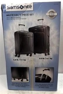 Samsonite Hilite 2 0 2 Piece Spinner Luggage Set Black 21" 27"