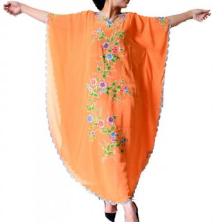 Woman Exotic Embroidered Tunic Kaftan Abaya Summer Beach Loose Maxi Party Dress