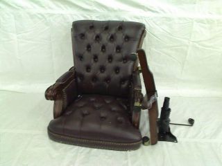 Coaster Traditional Executive Leather Office Chair Nail Head Trim Tufted Back