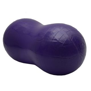 New 45 90cm PVC Peanut Shape Fitness Yoga Exercise Ball Purple Air Pump C698