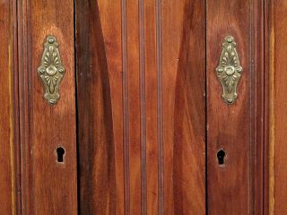 Antique English Art Nouveau Solid Walnut Buffet Sideboard Server c1899 Y05