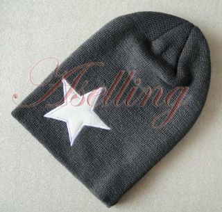1x Fashion Men Women Winter Spring Knitting Beanie Hat Knit Five Point Star Cap