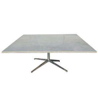 70" Mid Century Florence Knoll Table Desk Marble