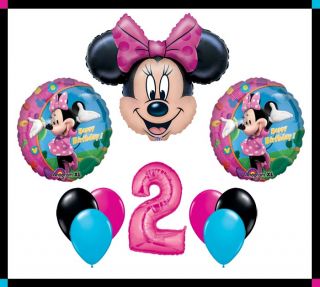 Disney Minnie Mouse Clubhouse "2" Happy Birthday Balloon Set Party Decoration