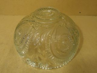 Designer Punch Bowl 12 Cups 14in D x 8 1 2in H Vintage Glass Crystal Cut