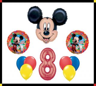 Disney Mickey Mouse Clubhouse "8" Happy Birthday Balloon Set Party Decoration