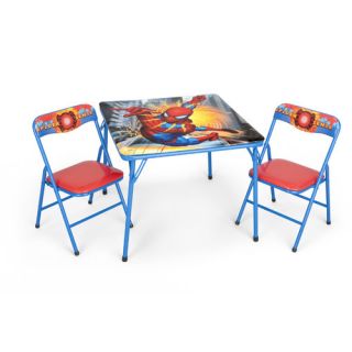Marvel Spiderman Kids 3 Piece Square Table and Chair Set TT89395SM
