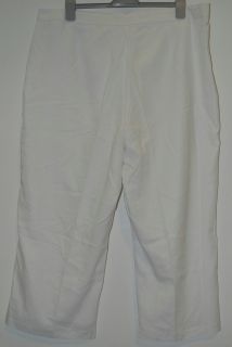 Jessica London Womens 20 Linen Capri Suit White Rtl $99 99 NWD