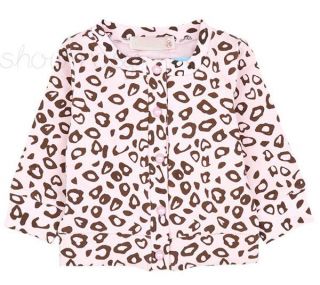 A054 Girl Kids Baby Outfits 3pcs Leopard Coat Skirt Pants Clothes Sets S0 5Y