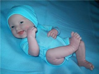 Berenguer La Newborn Vinyl Smiley Baby Boy Doll Reborn Blanket Clothes 14" 35cm
