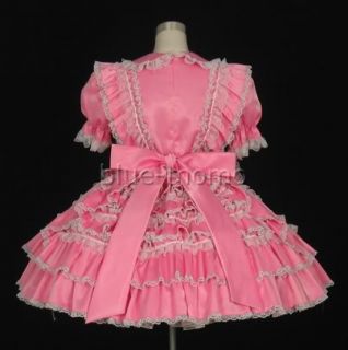 Sissy Dress Pink Satin Ruffles Adult Baby 17