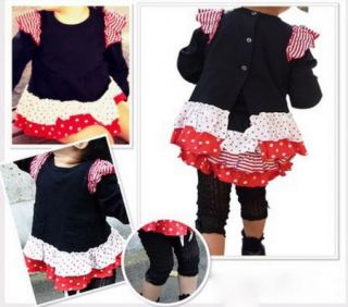 Baby Clothes 3 Pcs Ruffle Top Dress Pants Set SIZE0 4Y New Bloomers Nappy Cover