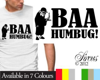 Scrouge Baa Humbug Mens Funny Designer Christmas T Shirt Tshirt All Sizes