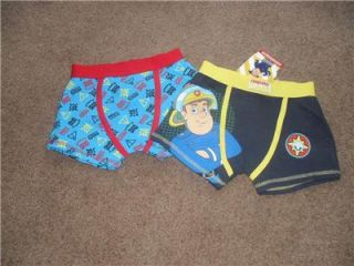 Fireman Sam Boxer Shorts for Boys Underpants Briefs 2 Pair BNWT