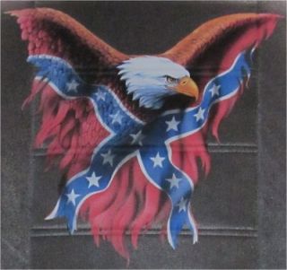 Confederate Flag Eagle Bench SM Truck Rear New Seat Covers PP