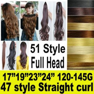 125 145g Synthetic Clip in Hair Extensions Valentine Present Human Girl Womem