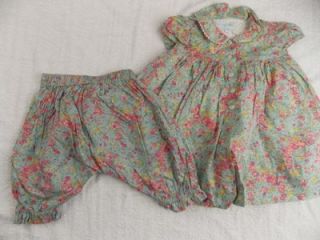 New 3M Marie Chantal Baby Girls Designer Summer Dress Bloomer Pants Was £156