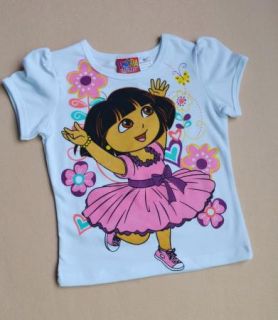 Peppa Pig Dora Girls 1 5T Top T Shirt Tutu Skirt Dress Outfit 2pcs Set Clothes