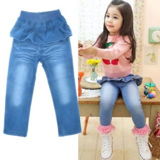 Girls Jeans Denim Blue Pants Kids Skinny 2 4 6 8T New Leggings Toddler Fashion