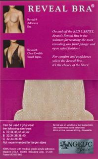 Braza Reveal Bra Fits Cup A B C Halter Deep Plunge Sideless Adhesive Breathable