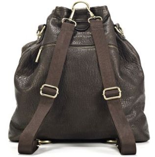 Timi Leslie Faux Leather Convertible Baby Diaper Bag Backpack Hart Espresso