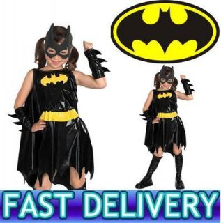 Childrens Girls Kids Batgirl Superhero Bat Girl Batman Fancy Dress Costume 2313