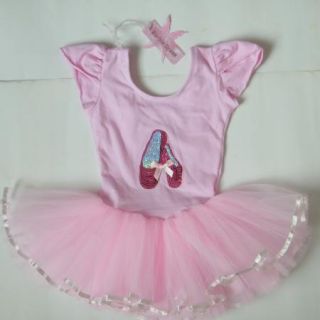 Girl Pink Party Leotard Ballet Tutu Costume Dress 3 8Y