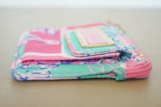Lilly Pulitzer Zip It Jungle Boogie Patchwork Sateen Coin Change Purse Wallet