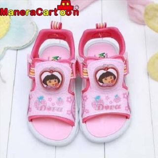 Dora Girls Kid Light Up Sandals Shoes LED Pink DR4084