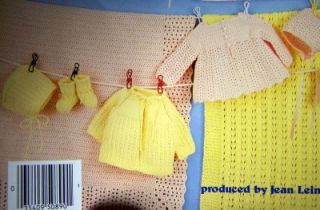 Baby Christening Set Knit or Crochet Patterns Booties