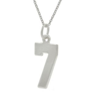 Skyline Silver Sterling Silver Number 7 Necklace