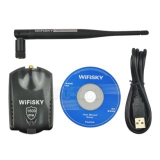 New 1500mw Wifisky RTL8187L Wireless 10g USB WiFi Adapter 6dBi Antenna 1 5 BK
