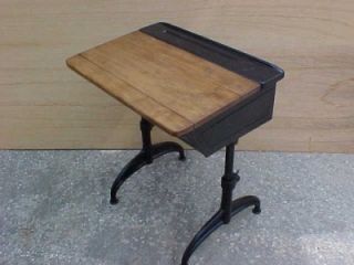 Antique School Desk Completely Refurbished Cast Iron and Wood