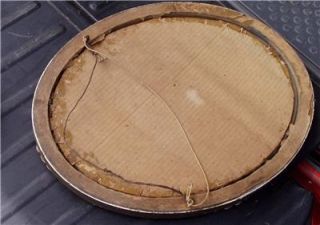 Vintage Oval Curved Convex Glass Picture Frame Gesso Wood