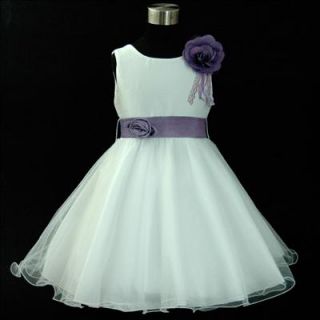 PU668 Purples Wedding Pageant Flower Girls Party Dress Sz 1 2 3 4 5 6 7 8 10 12